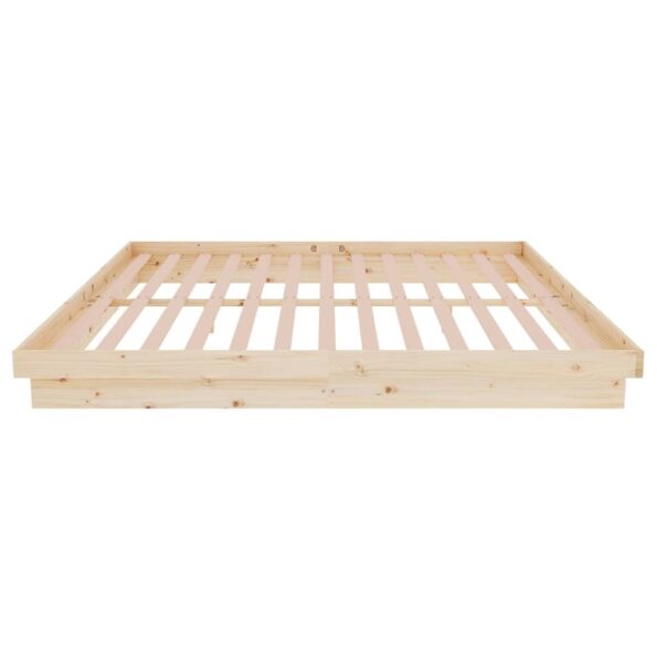vidaXL Posteľný rám, drevený masív 180x200 cm, Super King – Obrázok 6