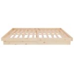 vidaXL Posteľný rám masívne drevo 140x190 cm – Obrázok 6