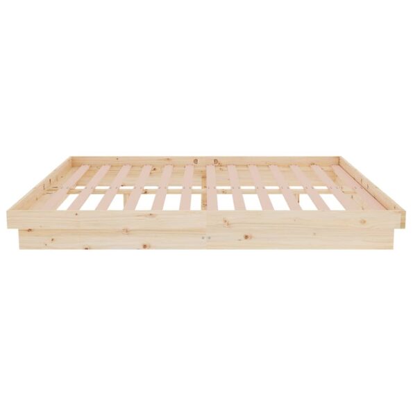 vidaXL Posteľný rám masívne drevo 140x190 cm – Obrázok 6