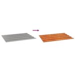 vidaXL Strešné panely 12 ks, hrdzavé 60x44 cm, cortenová oceľ – Obrázok 6