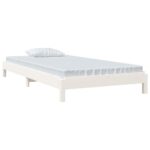 vidaXL Stohovateľná posteľ biela 90x190 cm borovicový masív – Obrázok 3