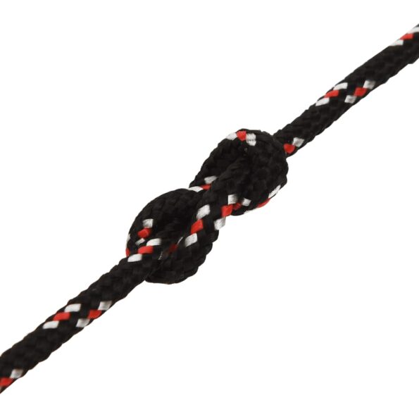 vidaXL Lodné lano čierne 4 mm 25 m polypropylén – Obrázok 5