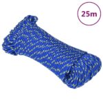 vidaXL Lodné lano modré 5 mm 25 m polypropylén