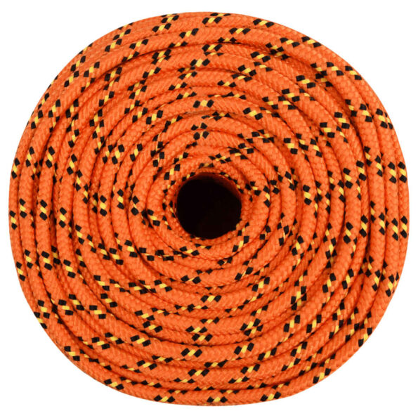 vidaXL Lodné lano oranžové 10 mm 250 m polypropylén – Obrázok 3