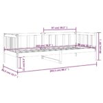 vidaXL Denná posteľ s matracom biela 80x200 cm masívna borovica – Obrázok 11