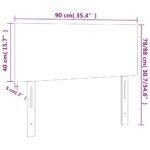 vidaXL Čelo postele čierne 90x5x78/88 cm zamat – Obrázok 8