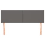 vidaXL Čelá postele 2 ks sivé 72x5x78/88 cm umelá koža – Obrázok 3