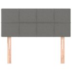 vidaXL Čelo postele tmavosivé 80x5x78/88 cm látka – Obrázok 3
