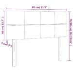 vidaXL Čelo postele tmavosivé 80x5x78/88 cm látka – Obrázok 8