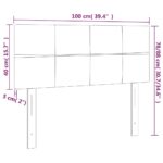 vidaXL Čelo postele sivohnedé 100x5x78/88 cm látka – Obrázok 8