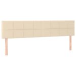 vidaXL Čelá postelí krémové 180x5x78/88 cm látkové – Obrázok 2