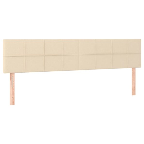 vidaXL Čelá postelí krémové 180x5x78/88 cm látkové – Obrázok 2