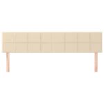 vidaXL Čelá postelí krémové 180x5x78/88 cm látkové – Obrázok 3