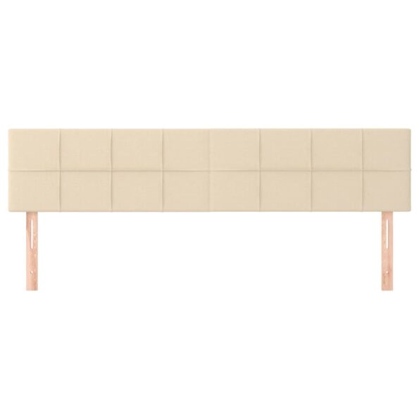 vidaXL Čelá postelí krémové 180x5x78/88 cm látkové – Obrázok 3