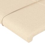 vidaXL Čelá postelí krémové 180x5x78/88 cm látkové – Obrázok 4