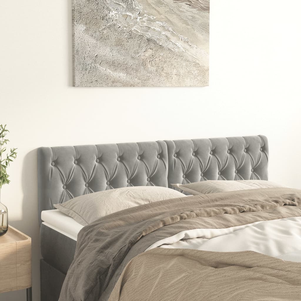 VXL8720287152064_m_en_hd_1.jpg vidaXL Čelá postelí svetlosivé 160x7x78/88 cm zamatové – Obrázok 1