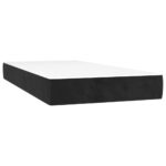 vidaXL Matrac s taštičkovými pružinami stredná tvrdosť čierny 80x200x20 cm zamat – Obrázok 2