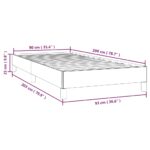 vidaXL Posteľný rám sivá 90x200 cm umelá koža – Obrázok 9