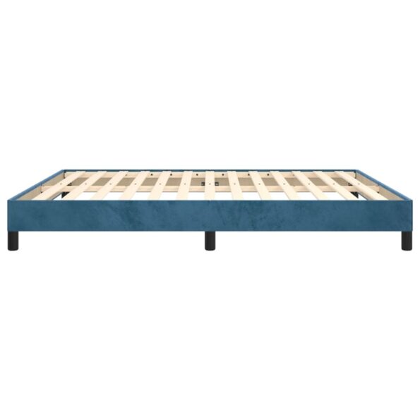 vidaXL Rám postele tmavomodrá 160x200 cm zamat – Obrázok 6