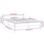 vidaXL Posteľný rám bledosivý 140x200 cm látka – Obrázok 9