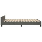 vidaXL Posteľ bez matraca tmavosivá 120x200 cm zamat – Obrázok 6