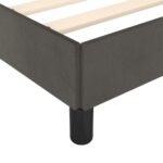 vidaXL Posteľ bez matraca tmavosivá 120x200 cm zamat – Obrázok 7