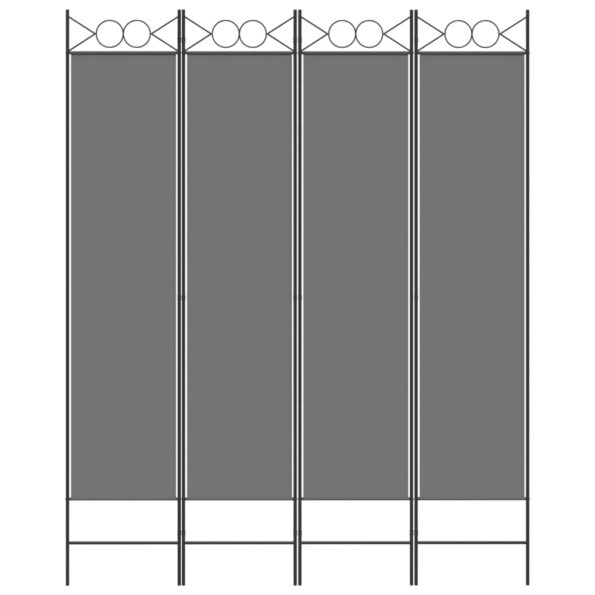 vidaXL 4-panelový paraván antracitový 160x200 cm látkový – Obrázok 3