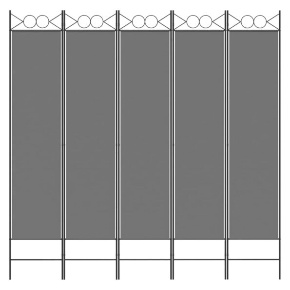 VXL8720287195542_g_en_hd_1.jpg vidaXL 5-panelový paraván antracitový 200x200 cm látkový – Obrázok 3