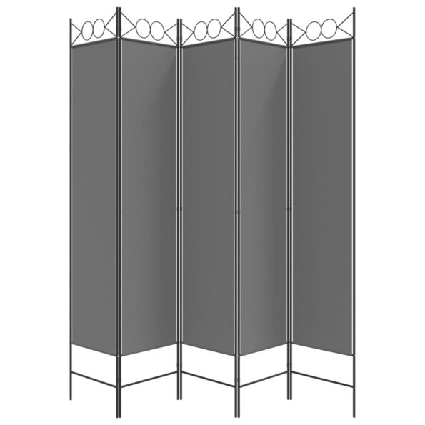 VXL8720287195542_g_en_hd_2.jpg vidaXL 5-panelový paraván antracitový 200x200 cm látkový – Obrázok 4