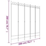 vidaXL 5-panelový paraván antracitový 200x200 cm látkový – Obrázok 8