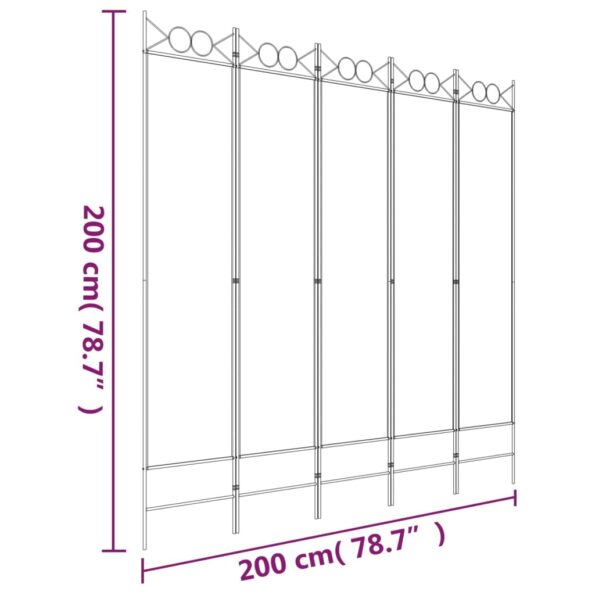 VXL8720287195542_g_en_hd_6.jpg vidaXL 5-panelový paraván antracitový 200x200 cm látkový – Obrázok 8