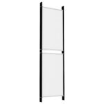 vidaXL 5-panelový paraván biely 250x180 cm látka – Obrázok 6