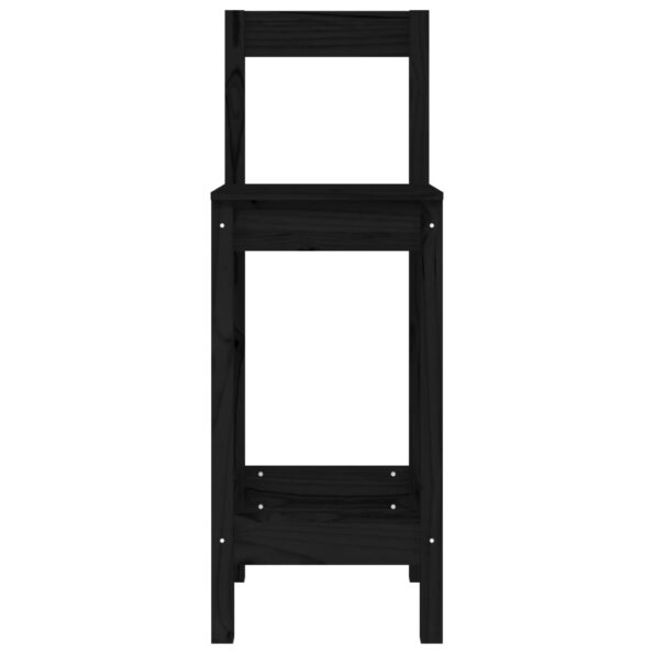 vidaXL Barové stoličky 2 ks čierne 40x41,5x112 cm borovicový masív – Obrázok 4