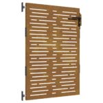 vidaXL Záhradná brána 85x125 cm, corten oceľ, štvorcový dizajn – Obrázok 2