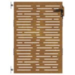 vidaXL Záhradná brána 85x125 cm, corten oceľ, štvorcový dizajn – Obrázok 4