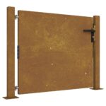 vidaXL Záhradná brána 100x75 cm, cortenová oceľ – Obrázok 2