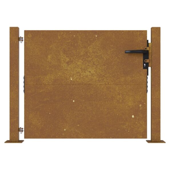 vidaXL Záhradná brána 100x75 cm, cortenová oceľ – Obrázok 4