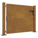 vidaXL Záhradná brána 100x100 cm, cortenová oceľ – Obrázok 2