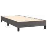 vidaXL Rám na boxspring posteľ, sivý 90x200 cm, umelá koža – Obrázok 4