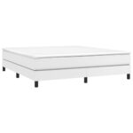 vidaXL Rám na boxspring posteľ, biely 160x200 cm, umelá koža – Obrázok 3