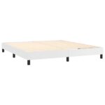vidaXL Rám na boxspring posteľ, biely 160x200 cm, umelá koža – Obrázok 4