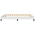 vidaXL Rám na boxspring posteľ, biely 160x200 cm, umelá koža – Obrázok 6