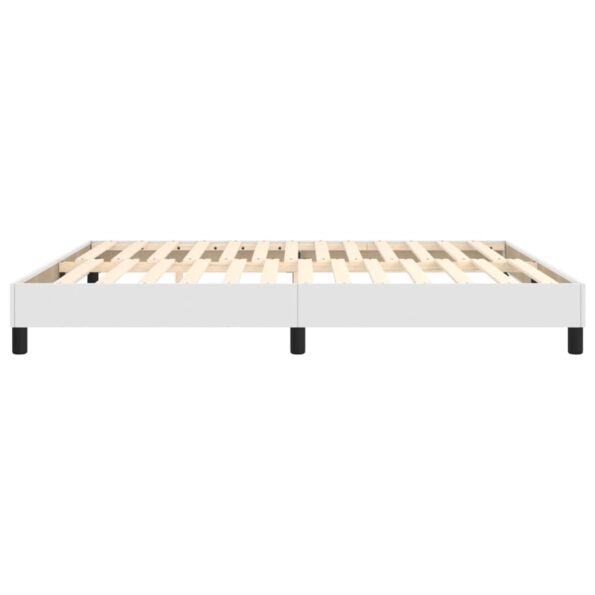 vidaXL Rám na boxspring posteľ, biely 160x200 cm, umelá koža – Obrázok 6