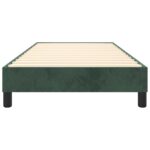 vidaXL Posteľný rám s boxspringom tmavozelený 90x200 cm zamat – Obrázok 5