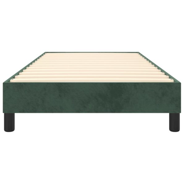 vidaXL Posteľný rám s boxspringom tmavozelený 90x200 cm zamat – Obrázok 5