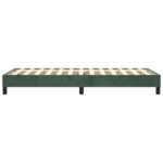 vidaXL Posteľný rám s boxspringom tmavozelený 90x200 cm zamat – Obrázok 6