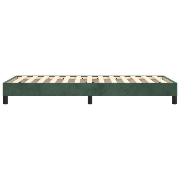 vidaXL Posteľný rám s boxspringom tmavozelený 90x200 cm zamat – Obrázok 6