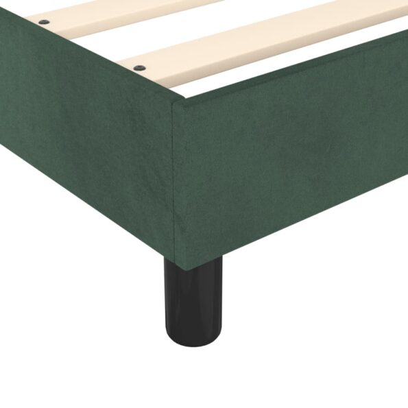 vidaXL Posteľný rám s boxspringom tmavozelený 90x200 cm zamat – Obrázok 7