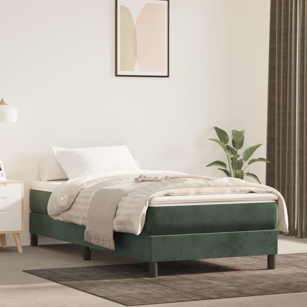 VXL8720287234128_m_en_hd_1.jpg vidaXL Posteľný rám s boxspringom tmavozelený 90x200 cm zamat – Obrázok 1