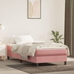 vidaXL Rám na boxspring posteľ ružový 90x200 cm zamat